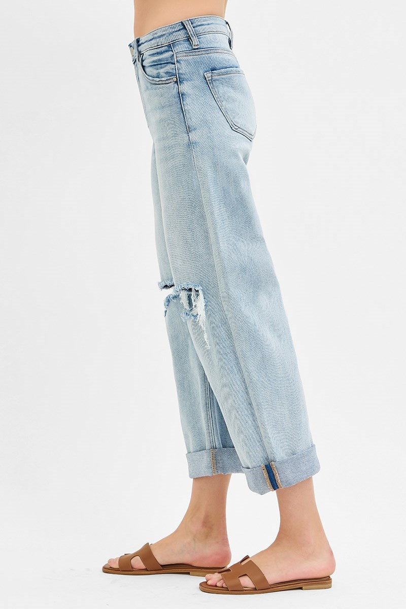 Mid Rise Fit Boyfriend Jean