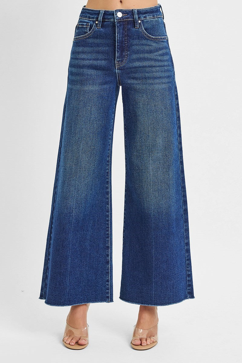 High Rise Anke Wide Jeans