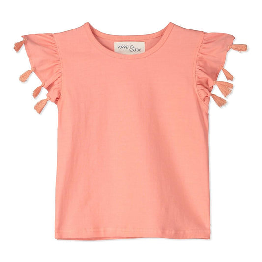 Poppet & Fox Sakura Tassel Short-Sleeve Top