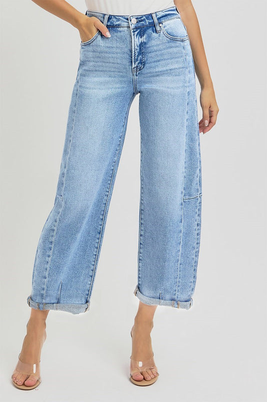 High Rise Barrel Jeans