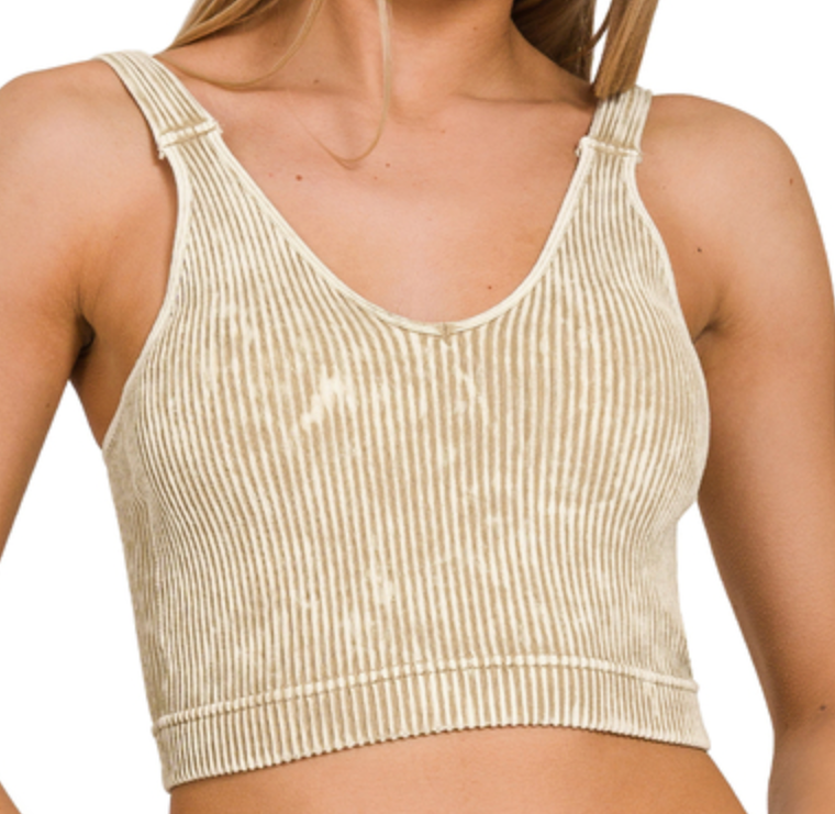 Zenana Ribbed Thin Strap Tank