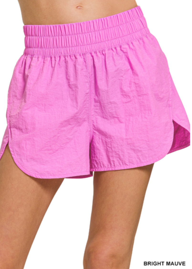 Zenana Windbreaker Shorts