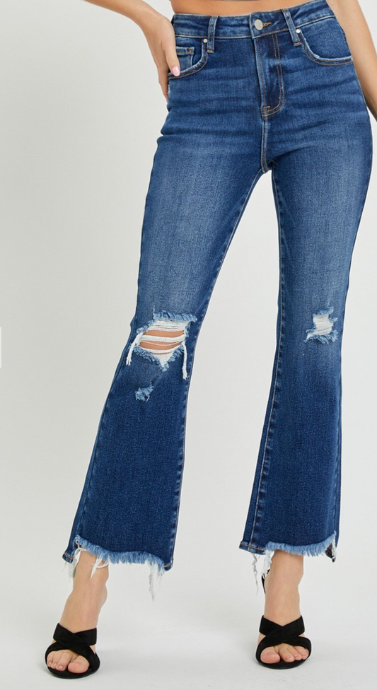 Risen High Rise-Crop Boot Cut