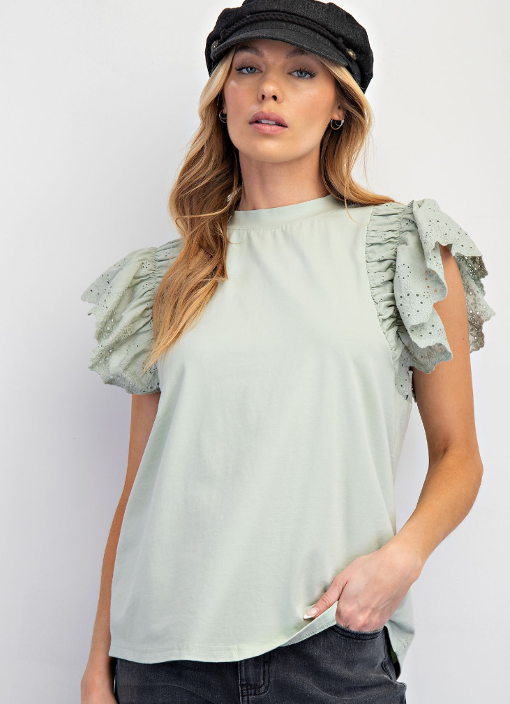 Easel Lace Wing Top