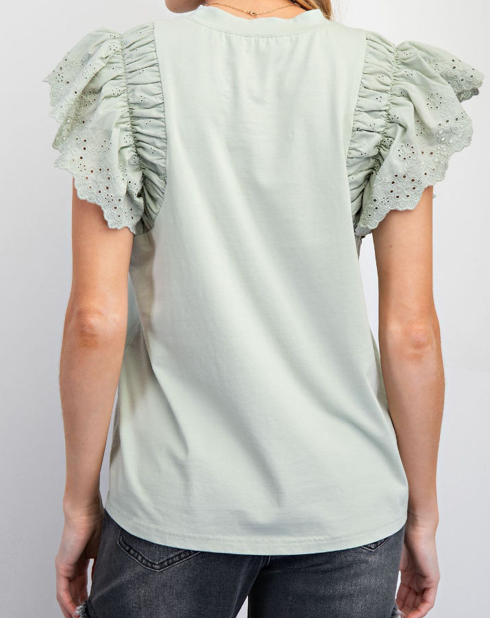 Easel Lace Wing Top