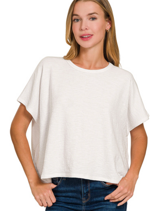 Oversize crop tee