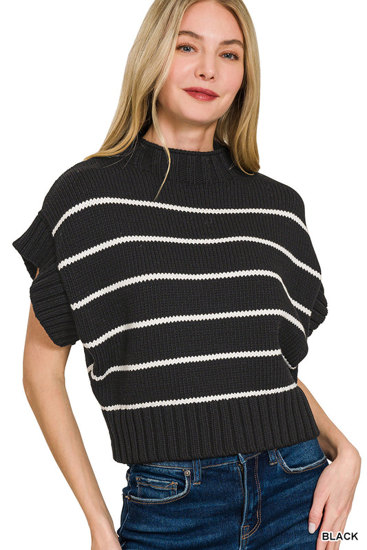 Striped Cropped Sweater