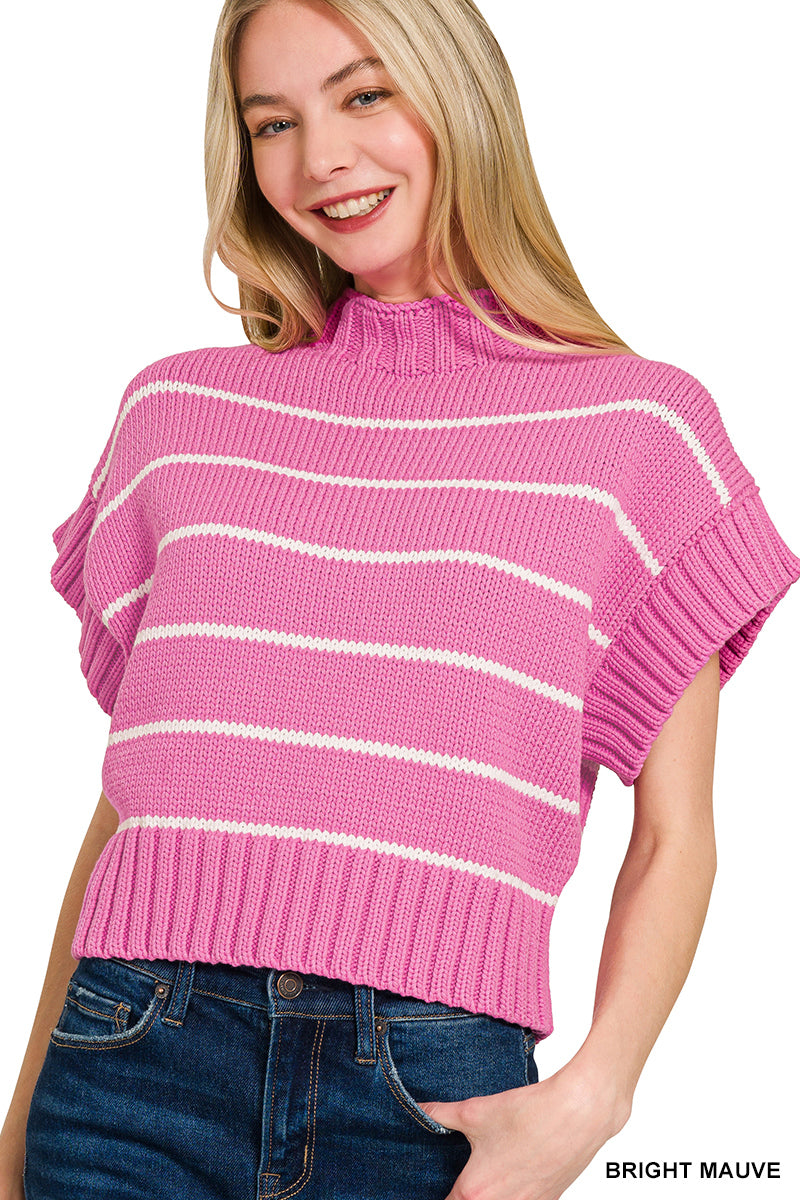 Striped Cropped Sweater