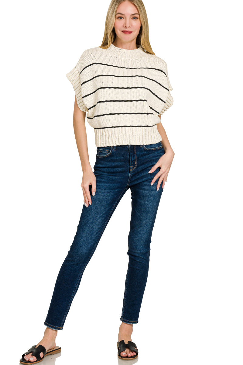Striped Cropped Sweater