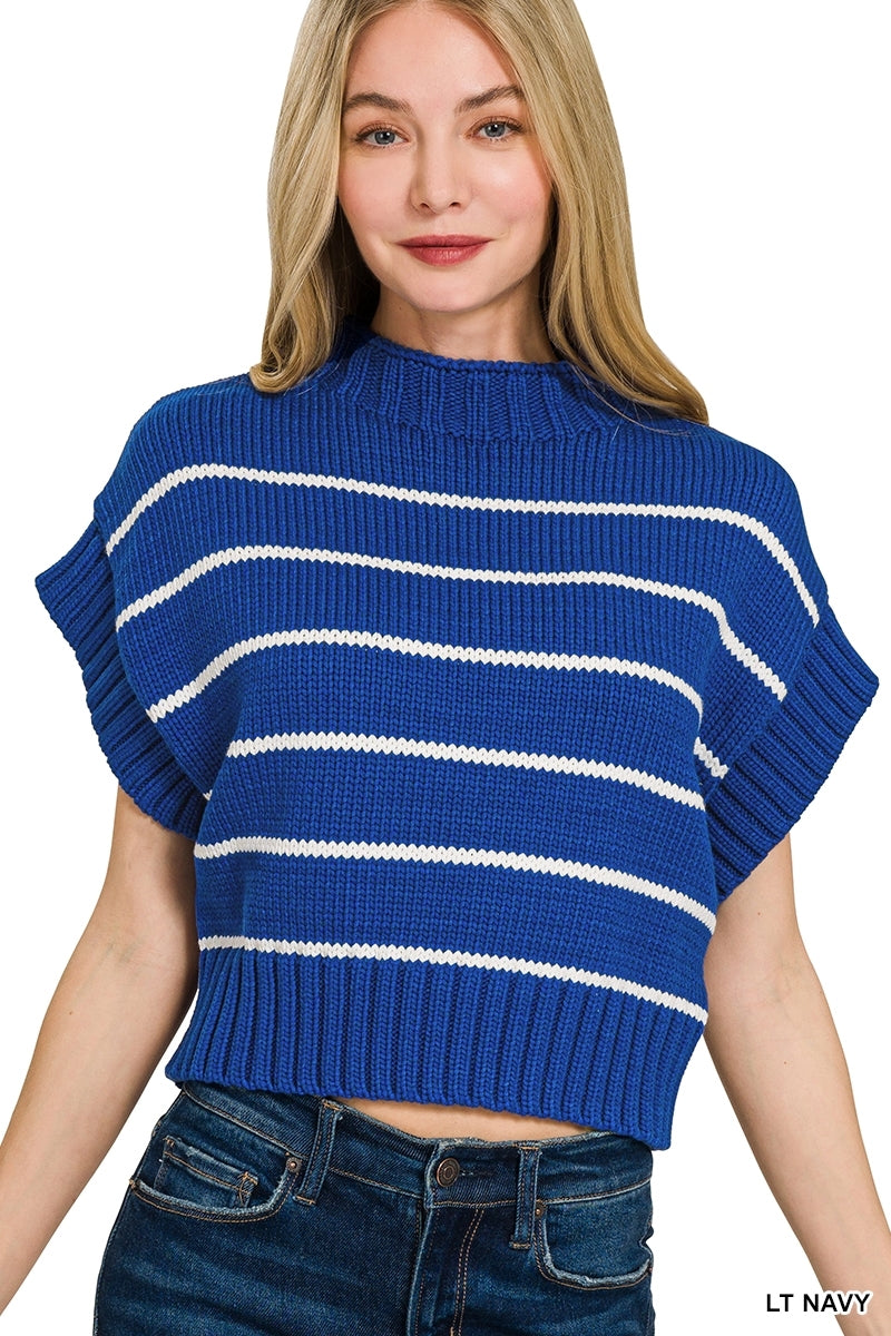 Striped Cropped Sweater