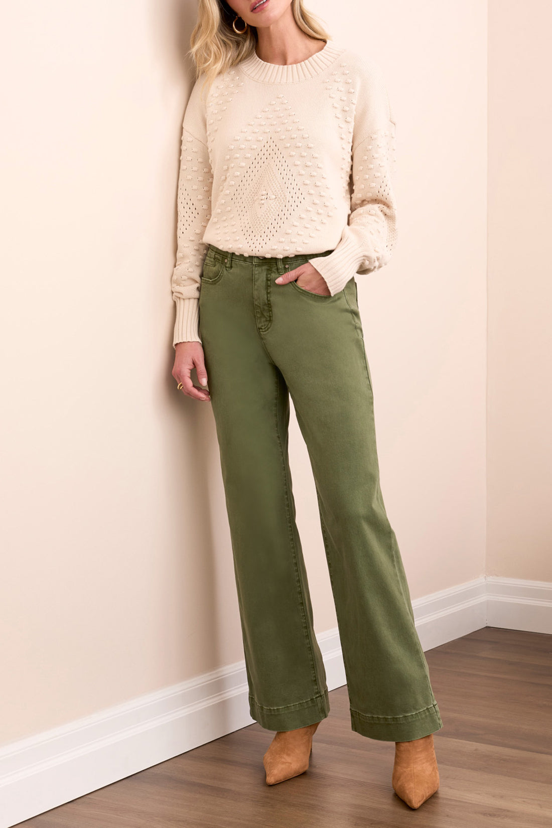 Women’s Tailored Wide Leg Stretch Pants – Talk of the Town Boutique