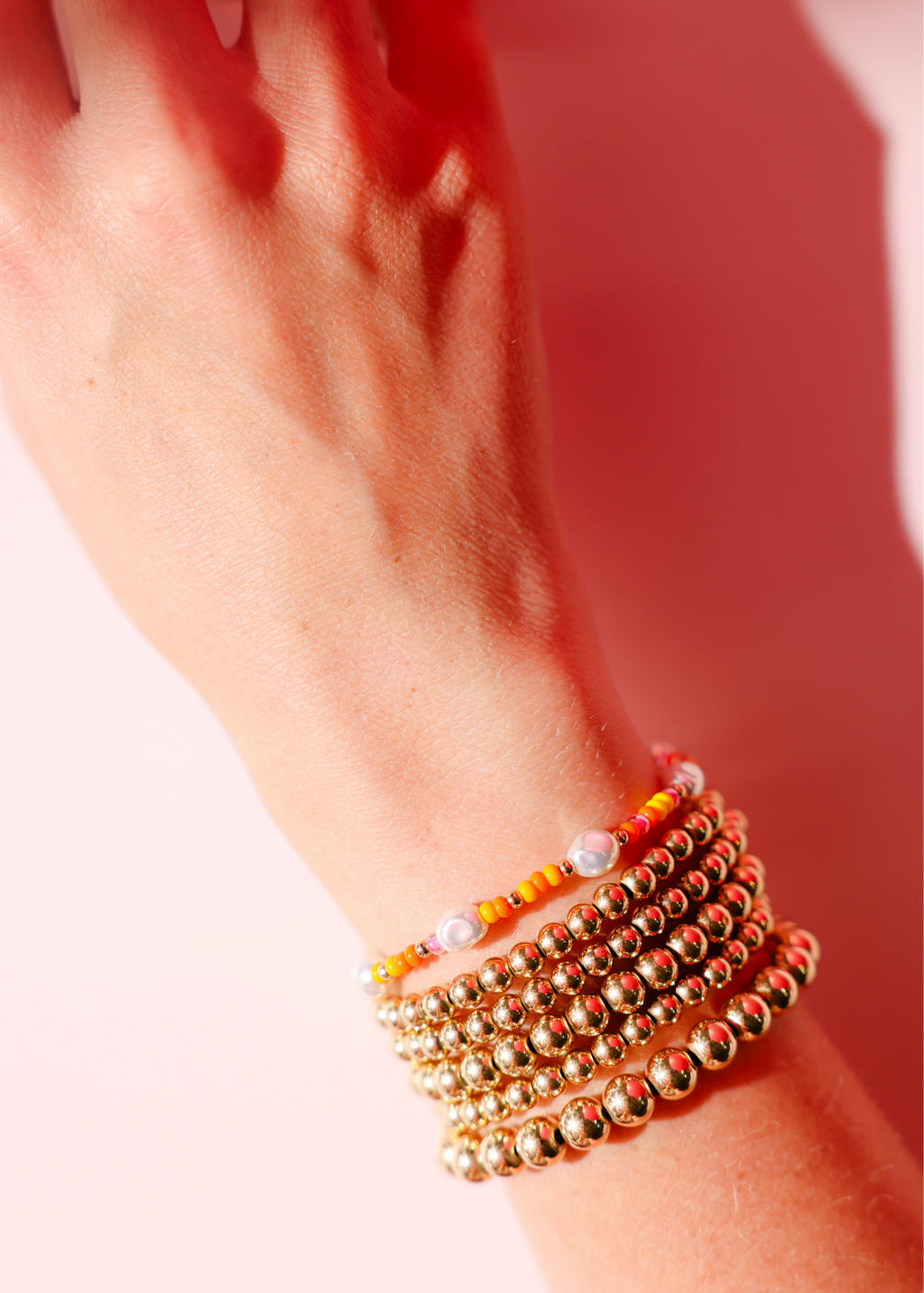 Sunkissed Sprinkle Pearl Bracelet: Standard 6.75 inch | Beaded Blondes