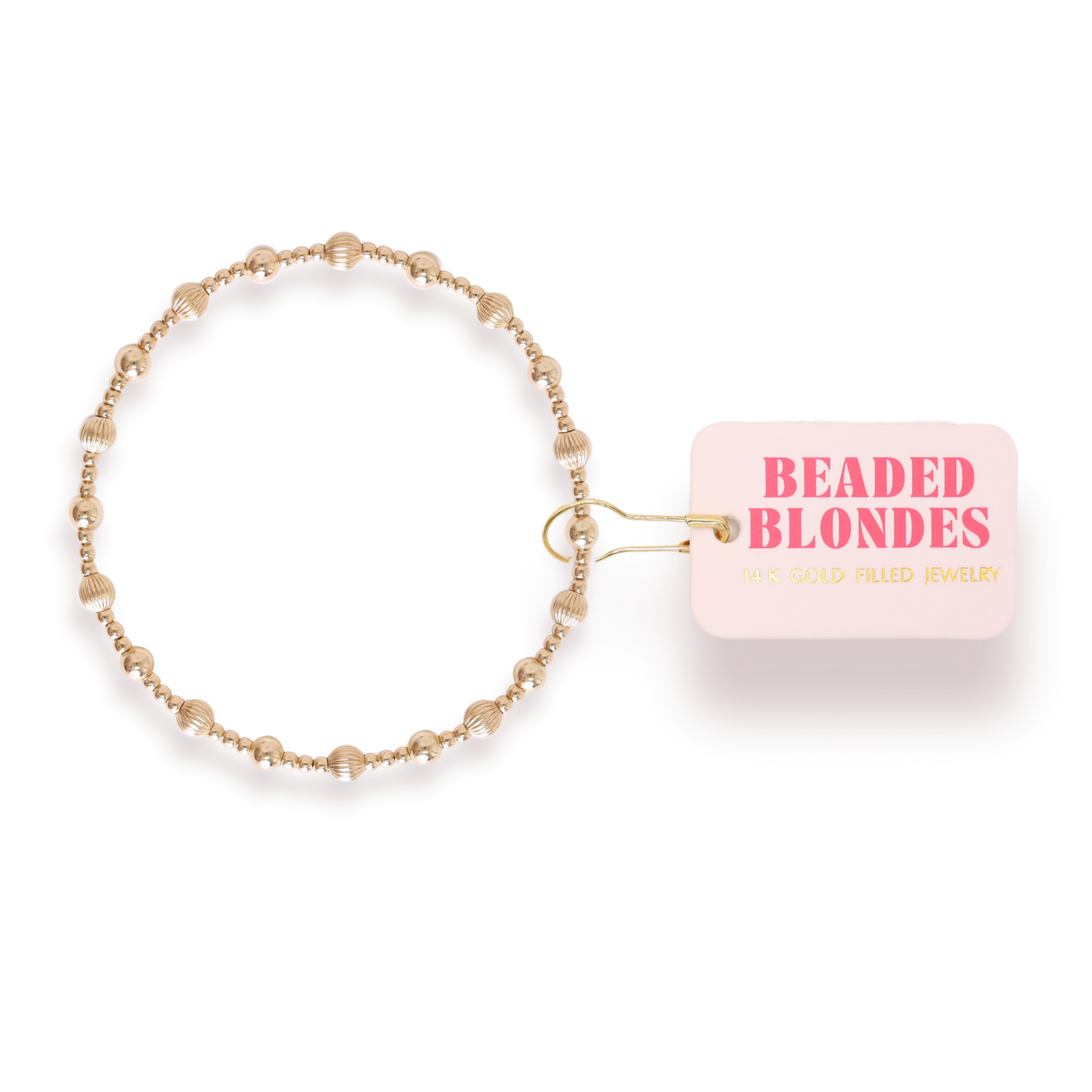 Palmer Fluted Bracelet: Standard 6.75 Inch | Beaded Blondes