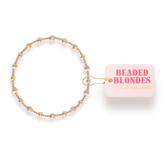 Palmer Fluted Bracelet: Standard 6.75 Inch | Beaded Blondes