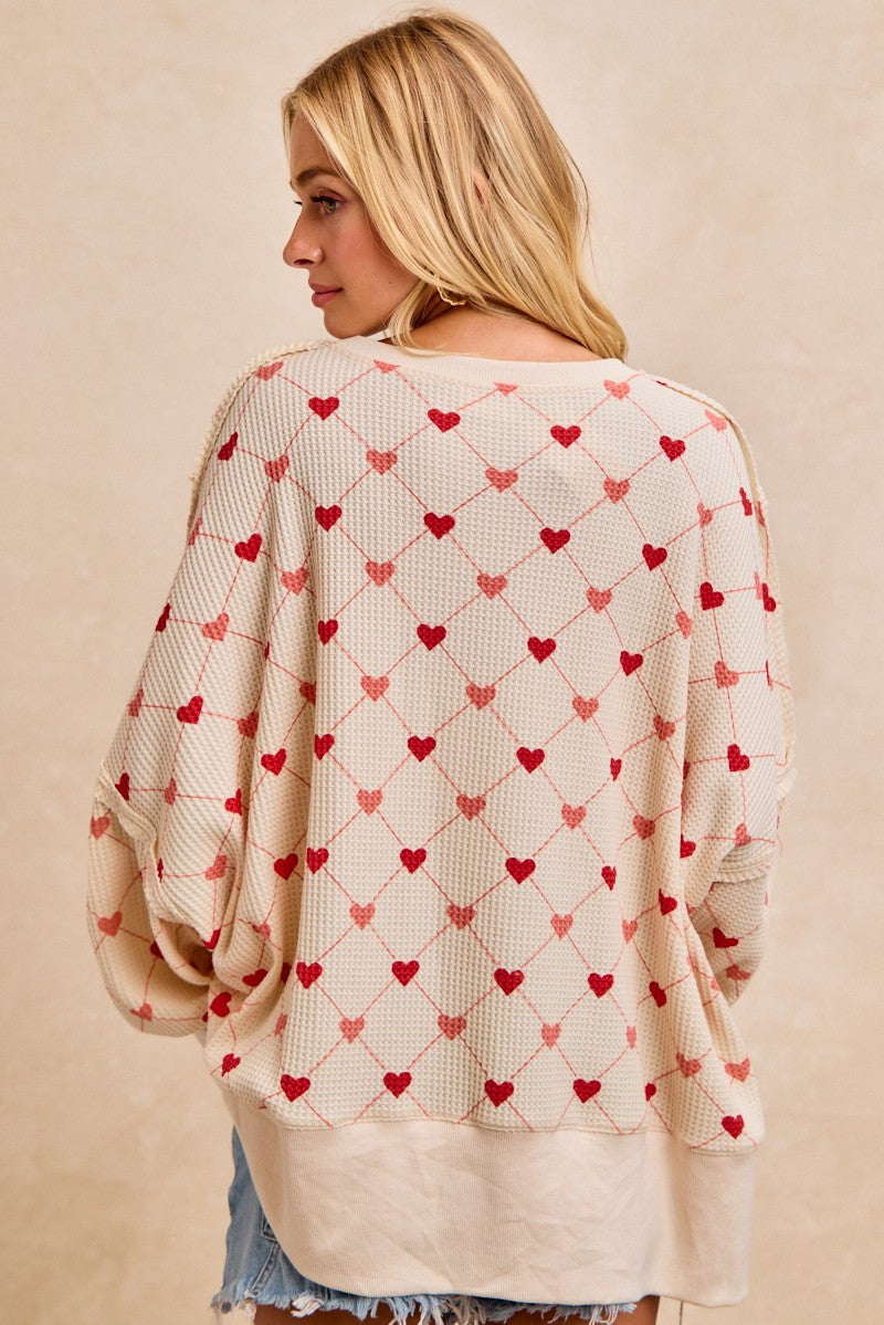 Valentines Heart Pattern Sweater