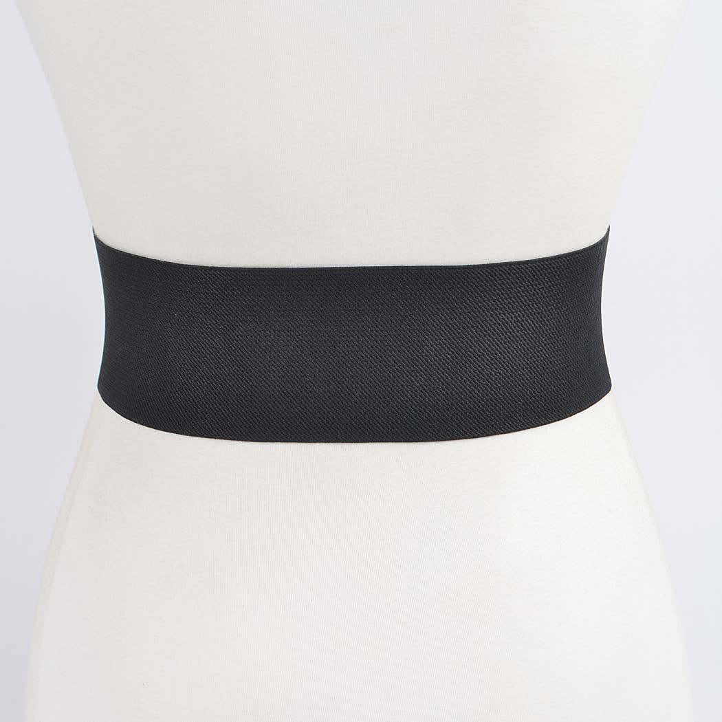 Colored Buckle Plus Size Elastic Belt