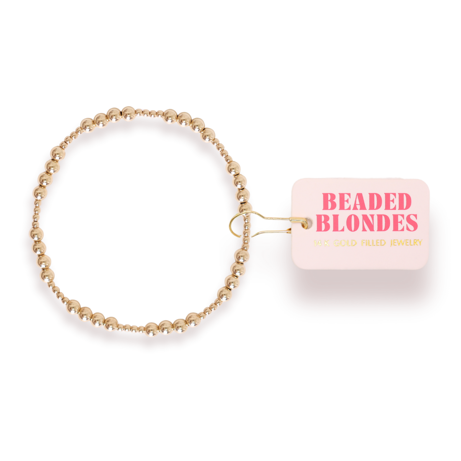 Scottie Bracelet in Gold: Standard 6.75 Inch | Beaded Blondes