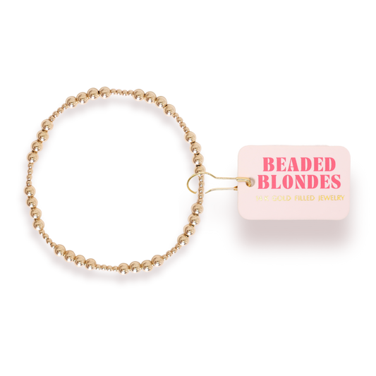 Scottie Bracelet in Gold: Standard 6.75 Inch | Beaded Blondes