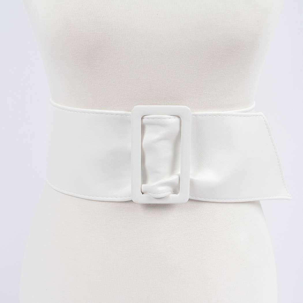 Faux Leather Waist Belt