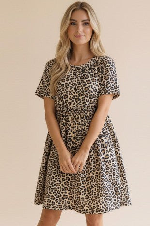 Leopard Babydoll Dress