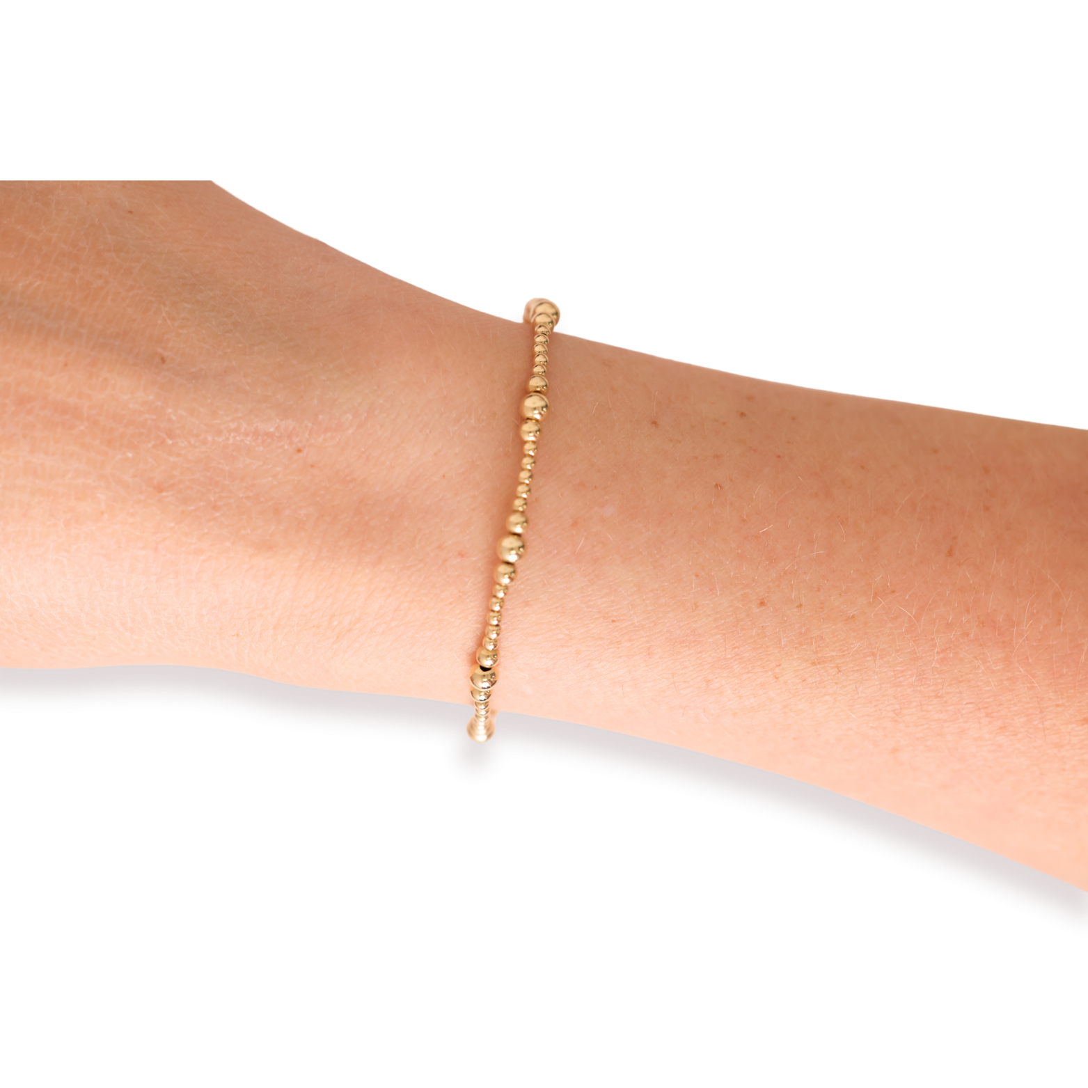Dainty Sutton Bracelet in Gold: Standard 6.75 Inch | Beaded Blondes
