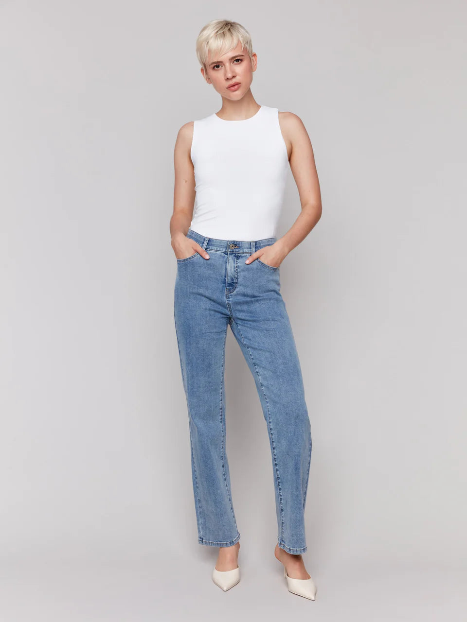 BB - Charlotte Straight Leg Jeans - Light Blue