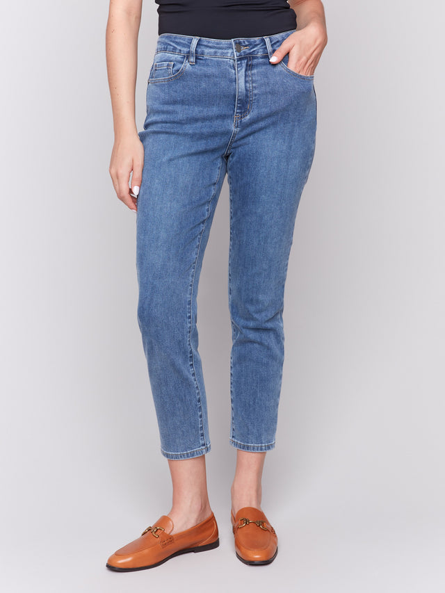 BB-Claudia Slim Leg Jeans - Medium Blue