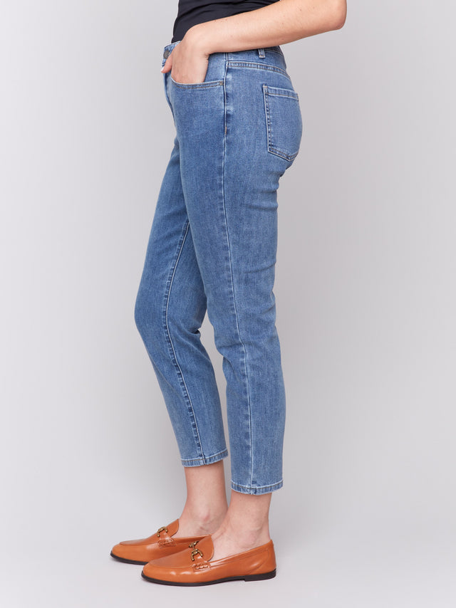 BB-Claudia Slim Leg Jeans - Medium Blue
