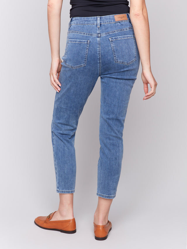 BB-Claudia Slim Leg Jeans - Medium Blue