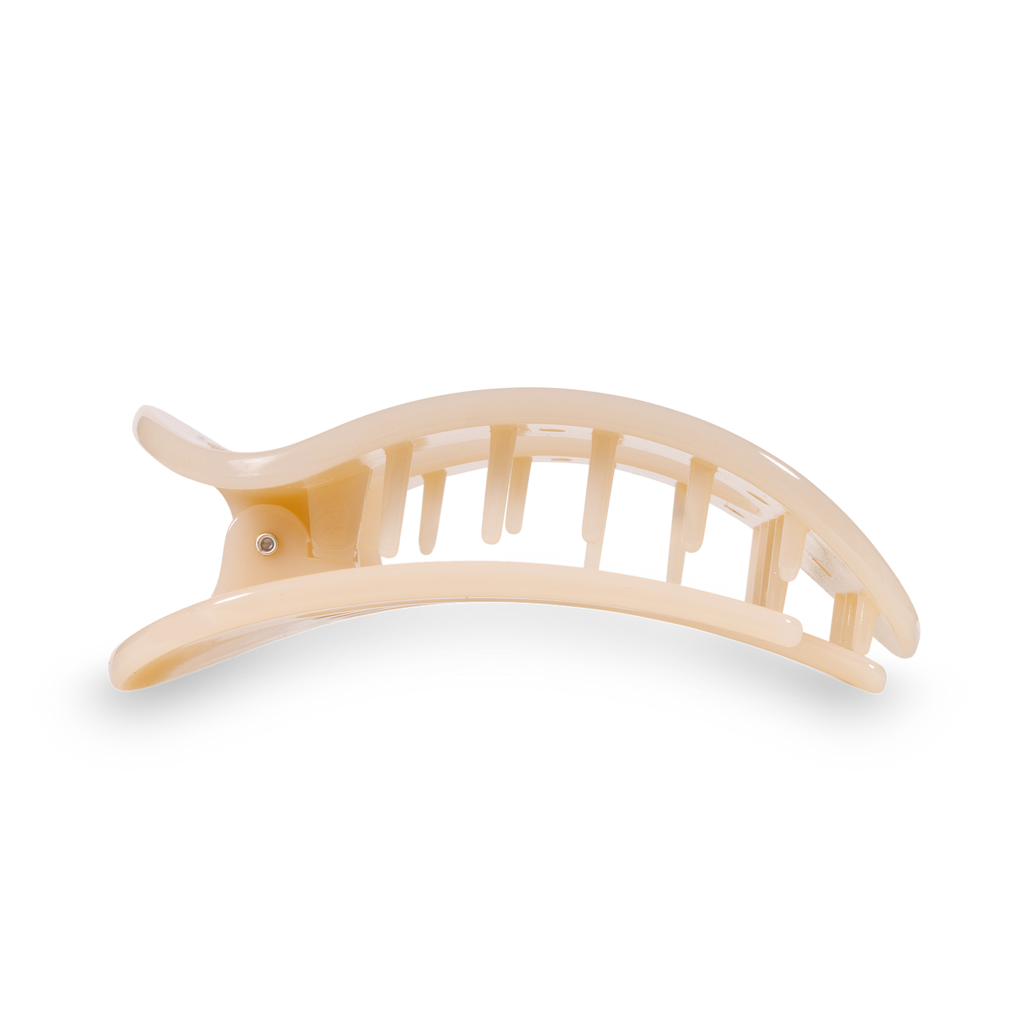 Round Flat Hair Clip | Medium | Almond Beige