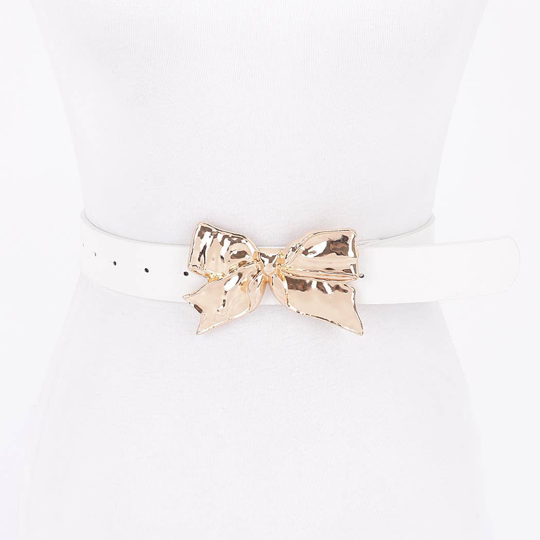 Metal Ribbon Buckle Belt