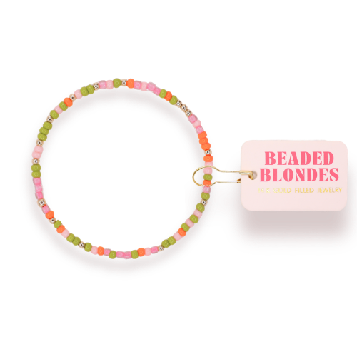 Sherbert Sprinkle Bracelet: Standard 6.75 inch | Beaded Blondes