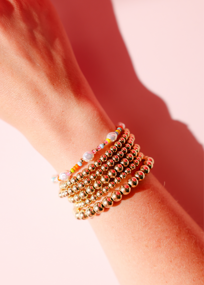 Snowcone Sprinkle Pearl Bracelet: Standard 6.75 inch | Beaded Blondes