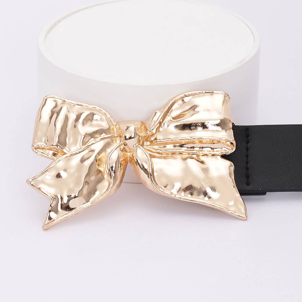 Metal Ribbon Buckle Belt