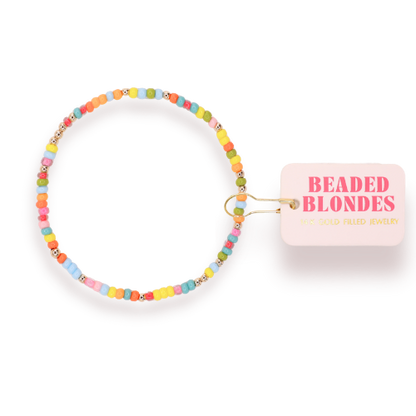 Snowcone Sprinkle Bracelet: Standard 6.75 inch | Beaded Blondes