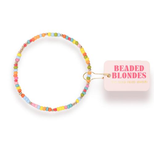 Snowcone Sprinkle Bracelet: Standard 6.75 inch | Beaded Blondes