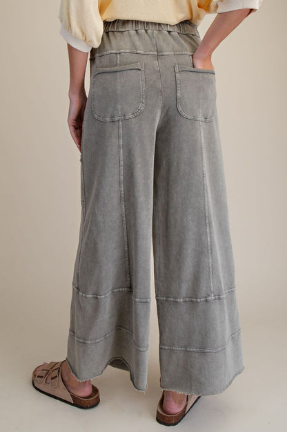 Ash • Mineral Washed Terry Knit Pants