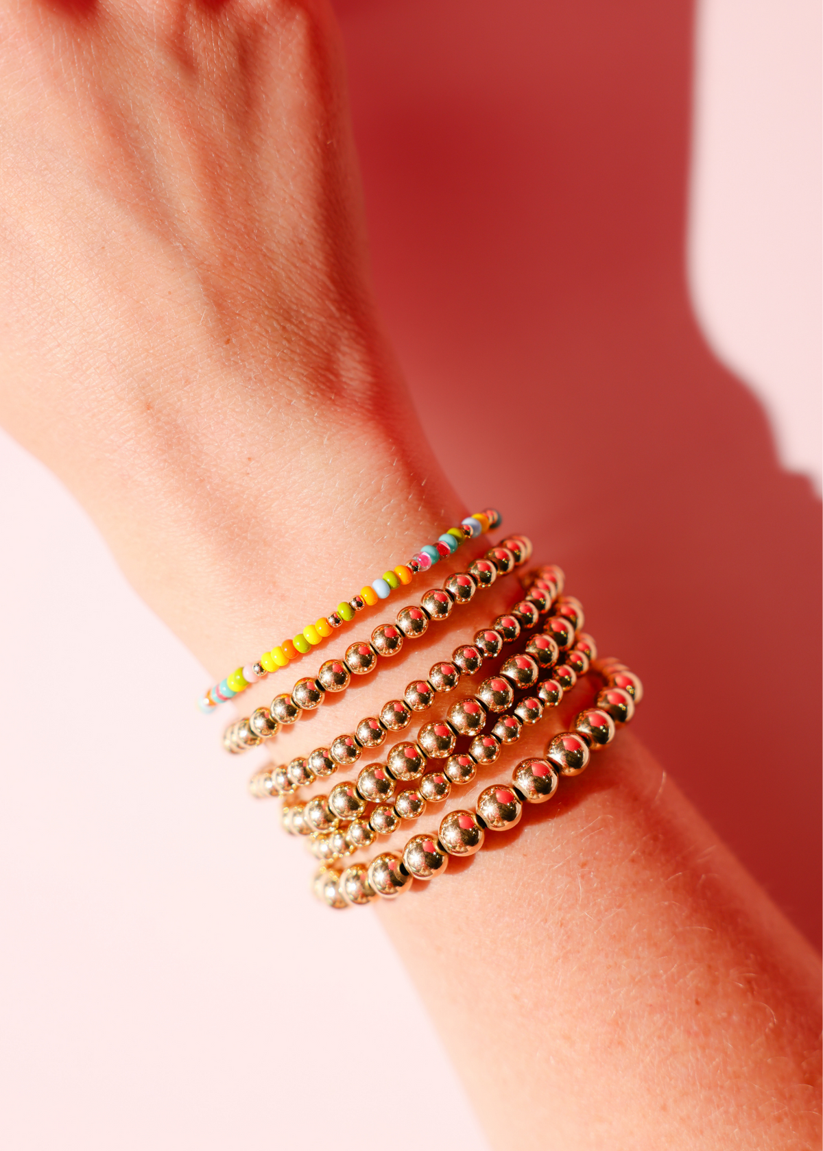 Snowcone Sprinkle Bracelet: Standard 6.75 inch | Beaded Blondes