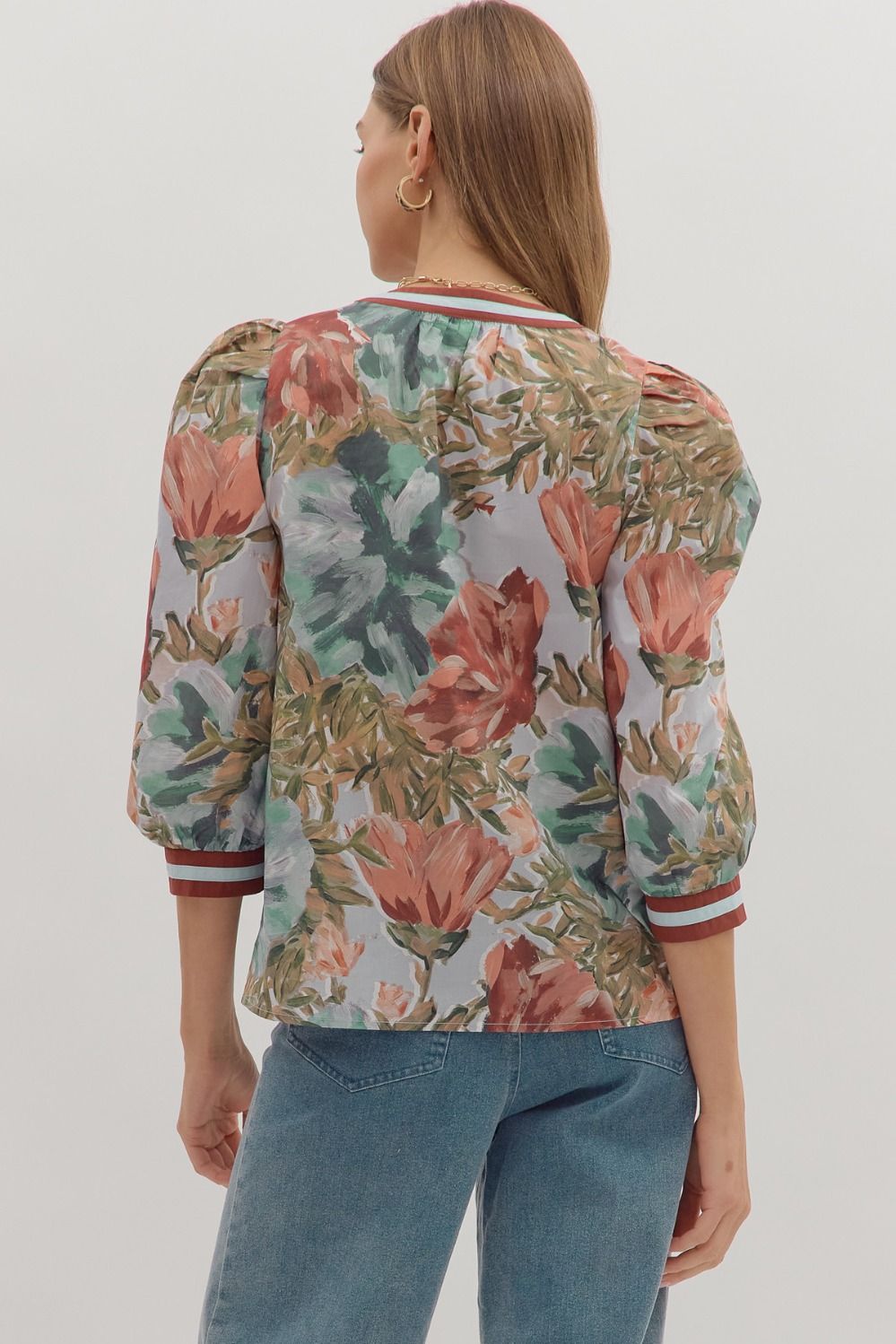 Floral Puff Sleeve Top