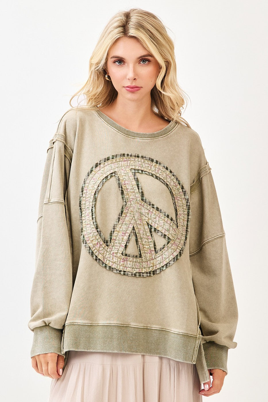 Casual fall/winter oversized crewneck sweatshirt