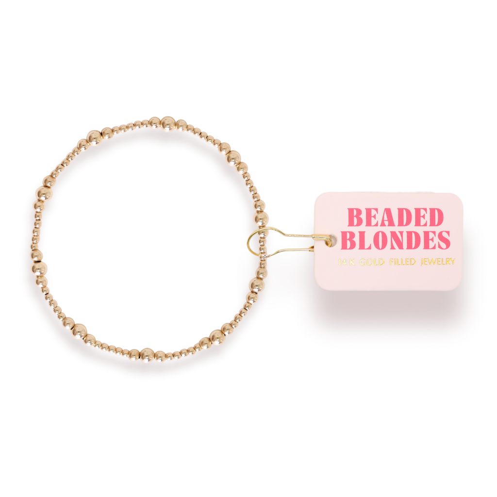 Dainty Sutton Bracelet in Gold: Standard 6.75 Inch | Beaded Blondes
