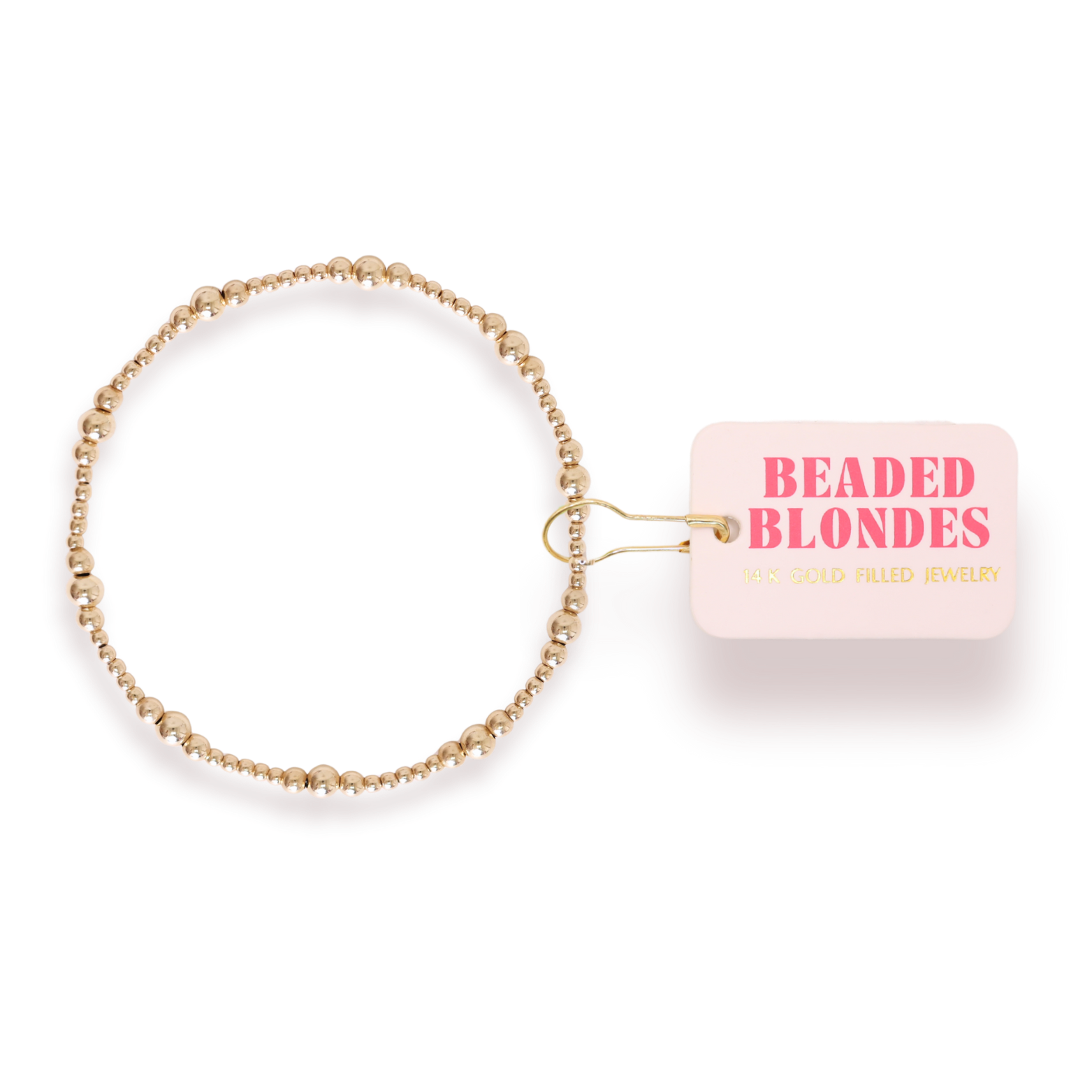 Dainty Sutton Bracelet in Gold: Standard 6.75 Inch | Beaded Blondes