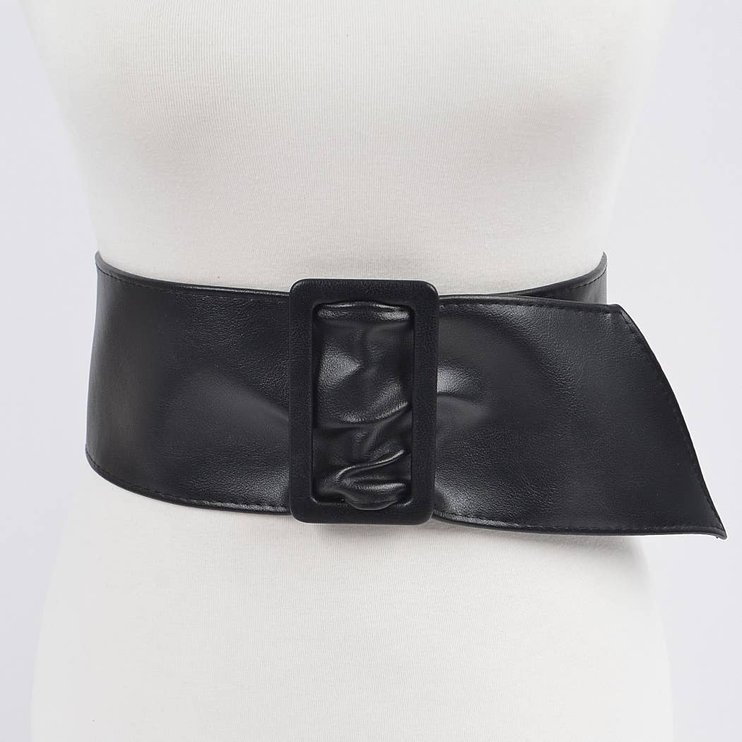 Faux Leather Waist Belt