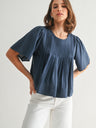Pin Tuck Detail Blouse