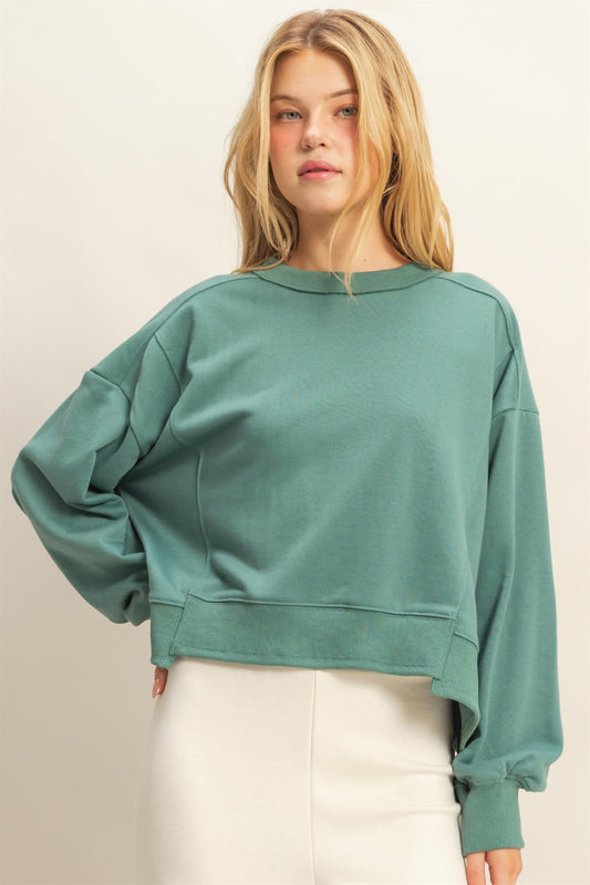 Layered Hem Sweatshirt