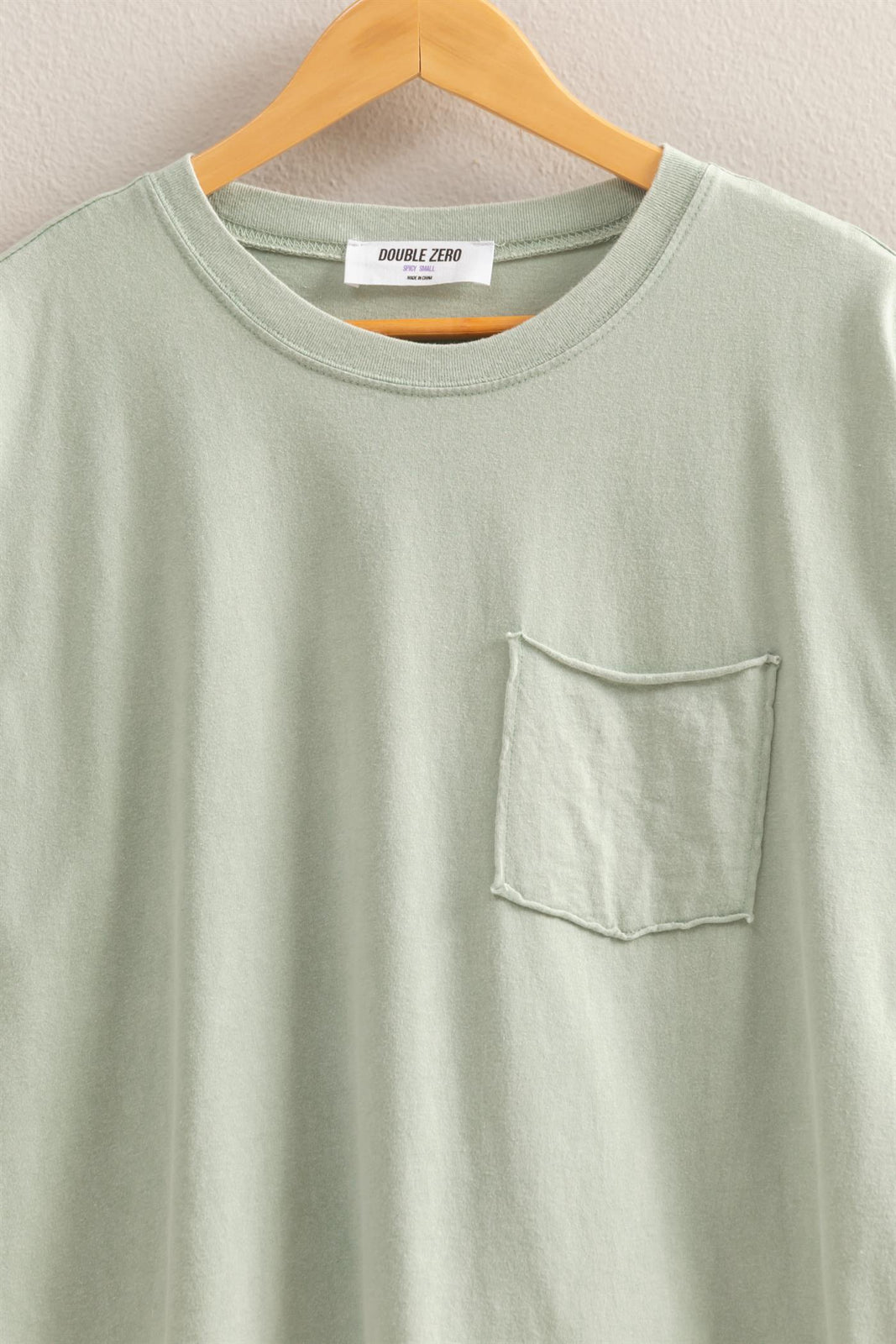 Front Pocket Tunic Tee-Sage Green